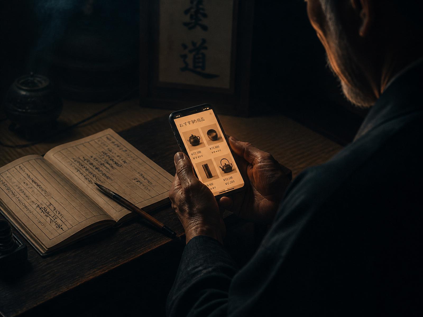 Trazo de caligrafía japonesa iluminado por vela